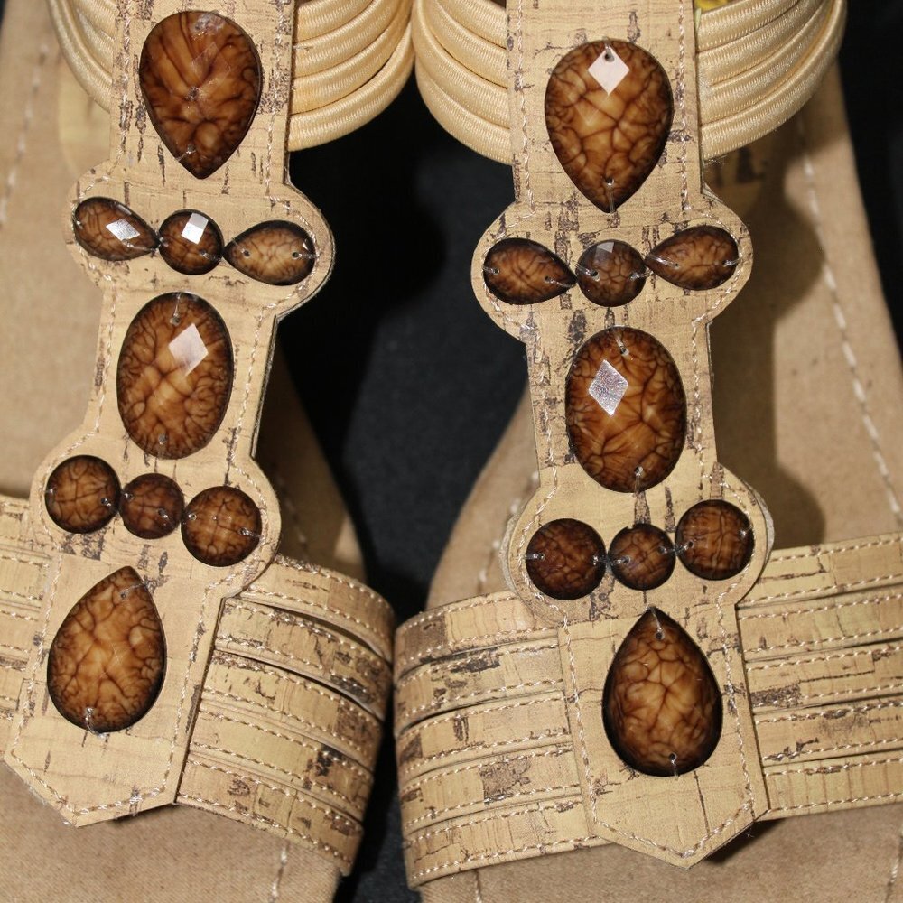 New York Transit Cork Wedge Sandals - Picture 3 of 11